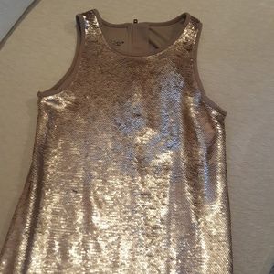 Girls Gold Sequin Dress